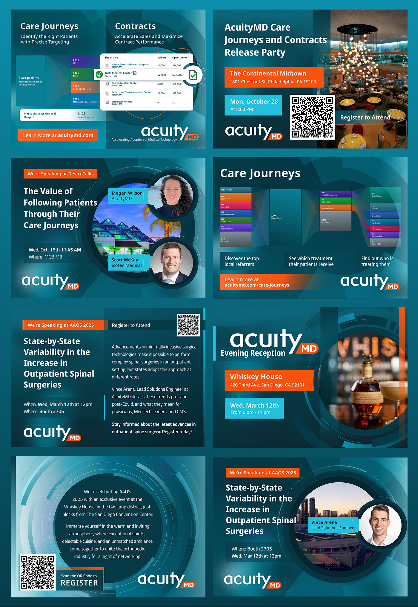 event and product postcard collateral