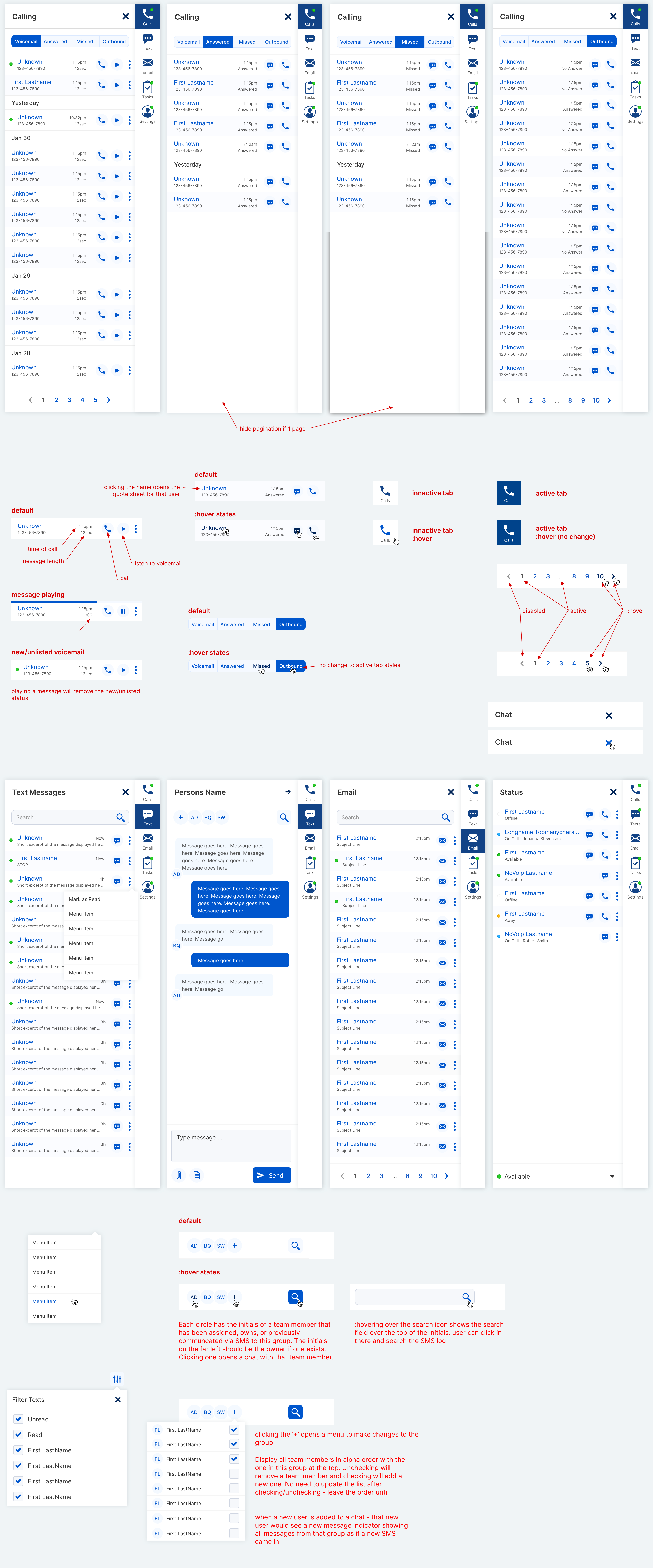 communication drawers