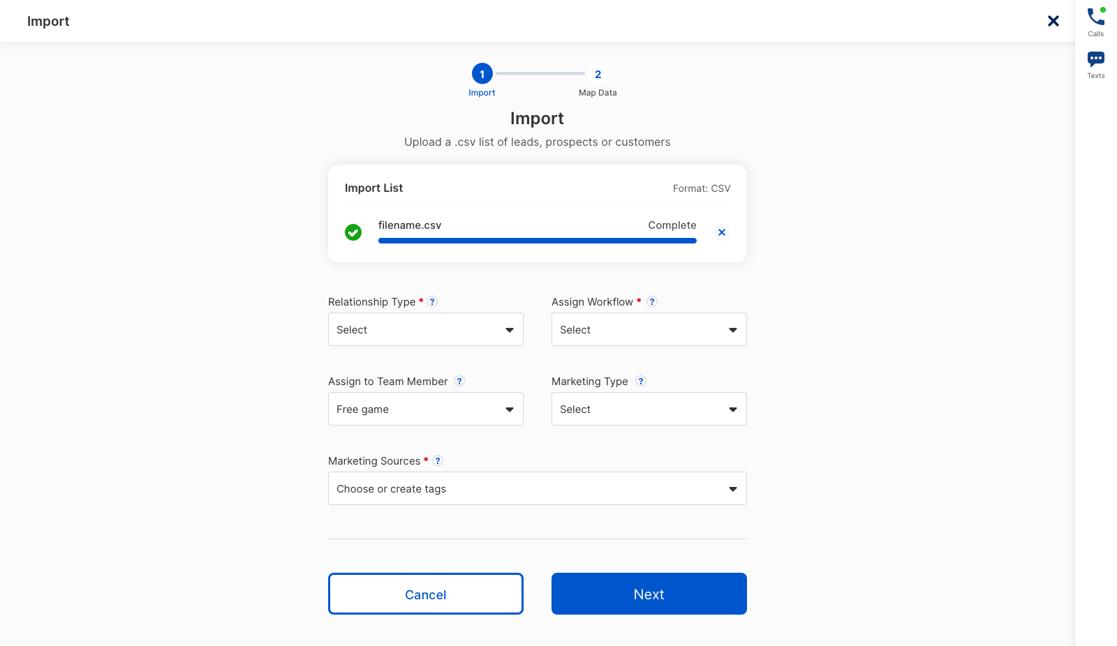 data flowing into the application