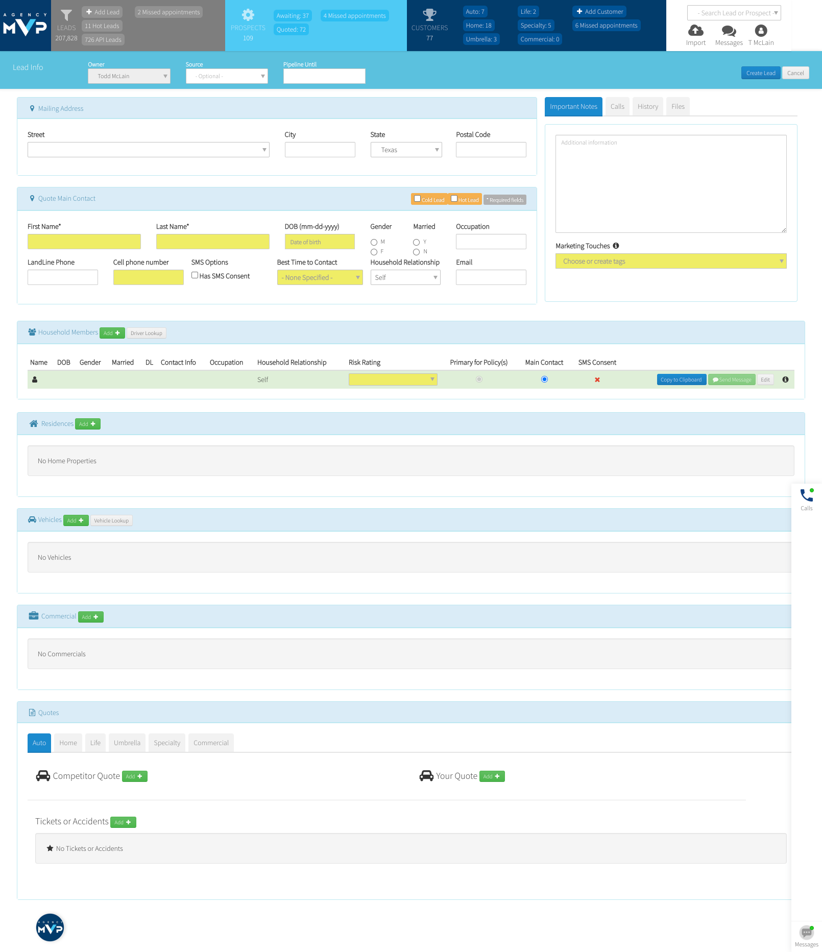 data flowing into the application