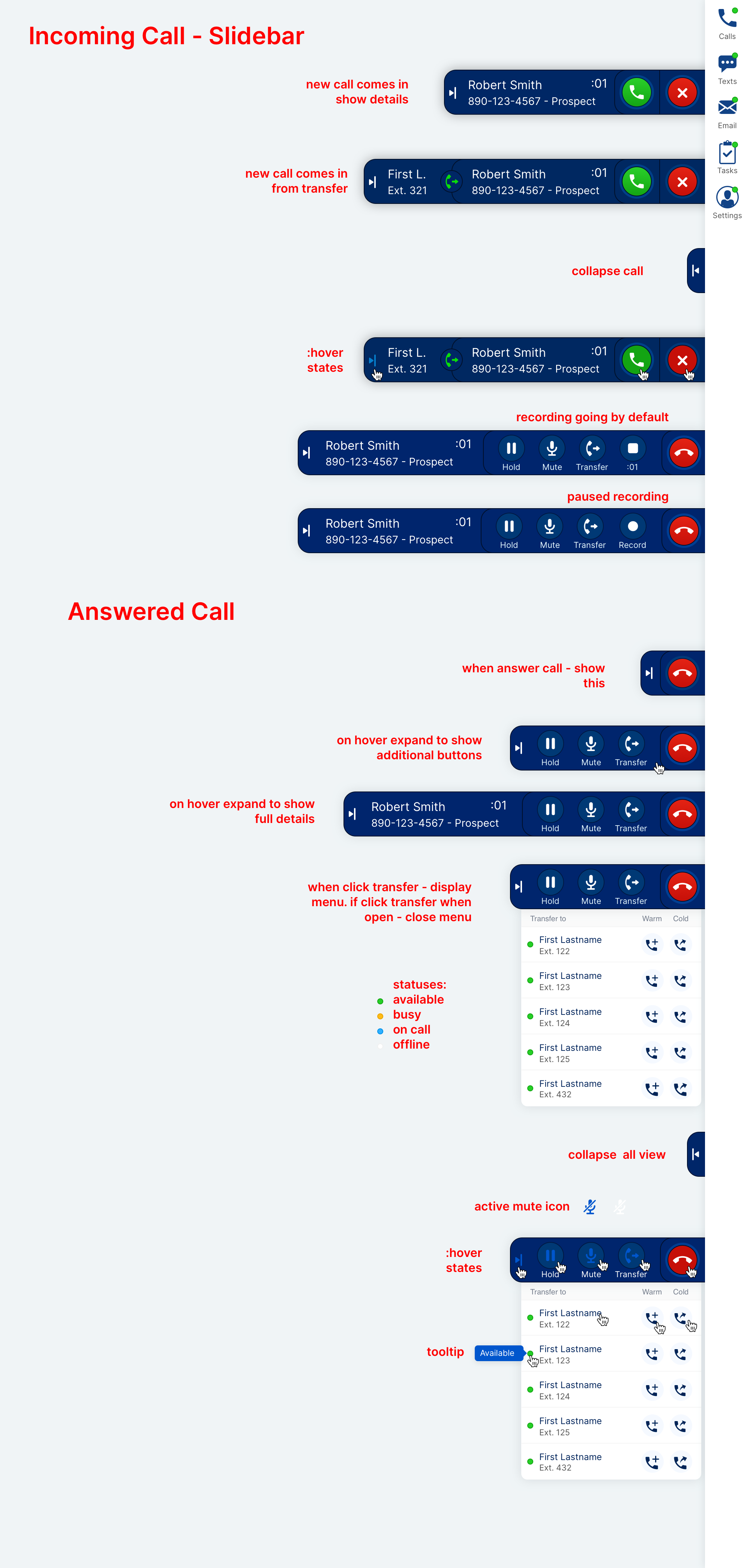 VoIP answering and receiving calls